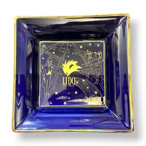 LIMOGES France ARTORIA  LIDO PARIS 2000 Square Dish Blue